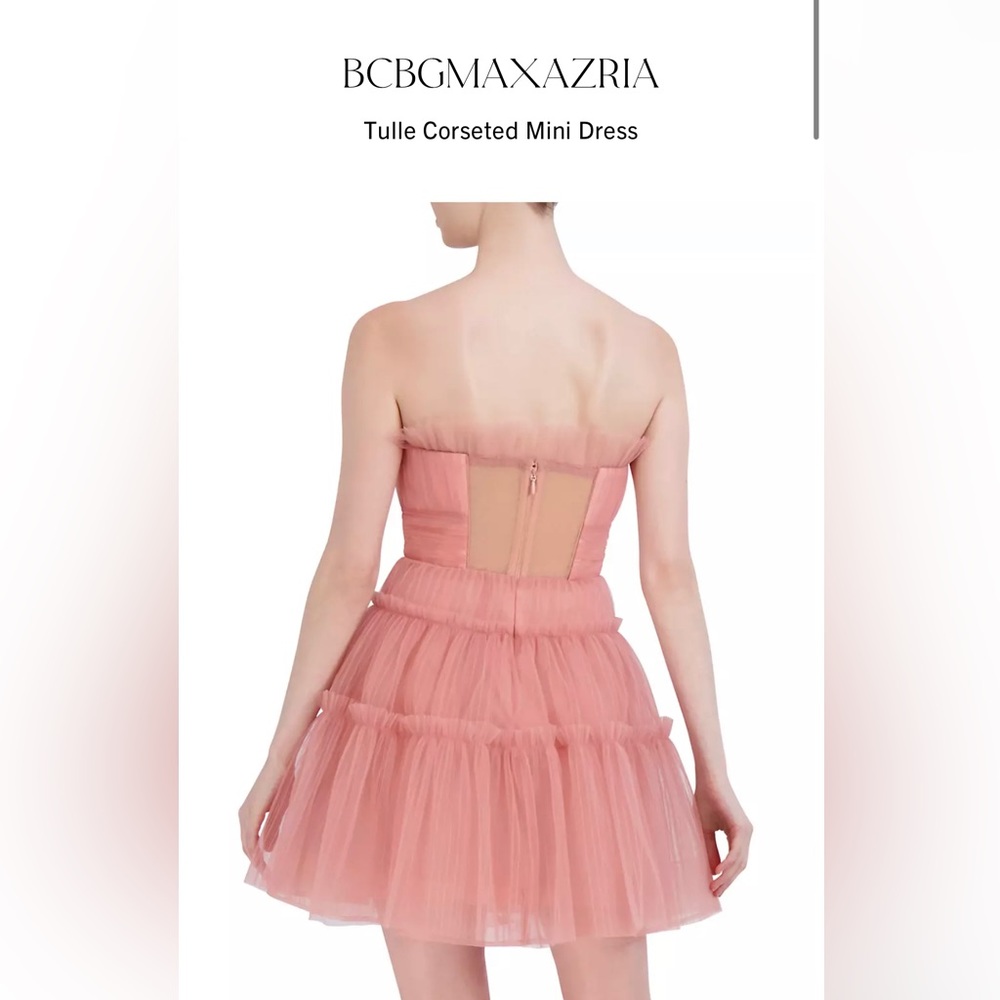 BCBGMAXAZRIA
Tulle Corseted Mini Dress